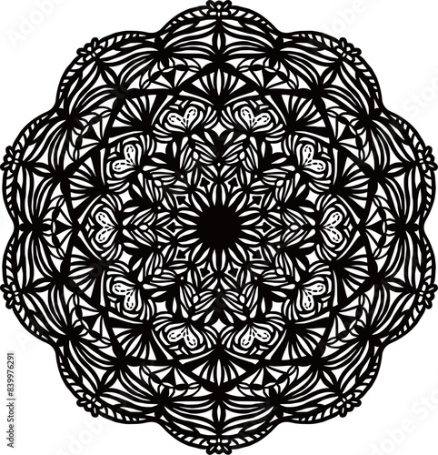 Symmetrical Star Mandala Clip Art . Enhance your artistic projects with this symmetrical star mandala clip art. Perfect for creating stunning digital and print designs.