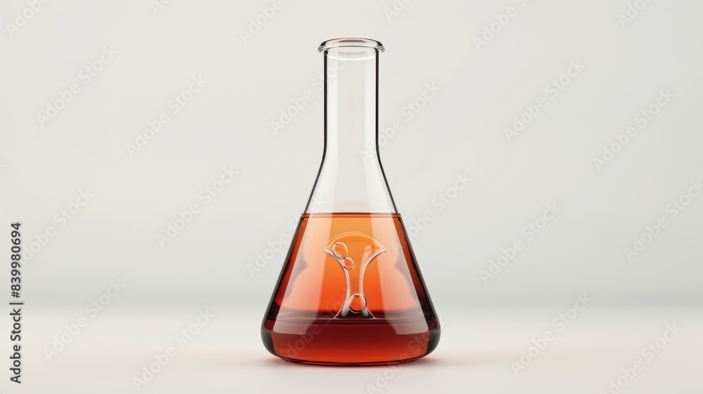 Chemical flask filled with bubbling liquid Chemical flask filled with bubbling liquid