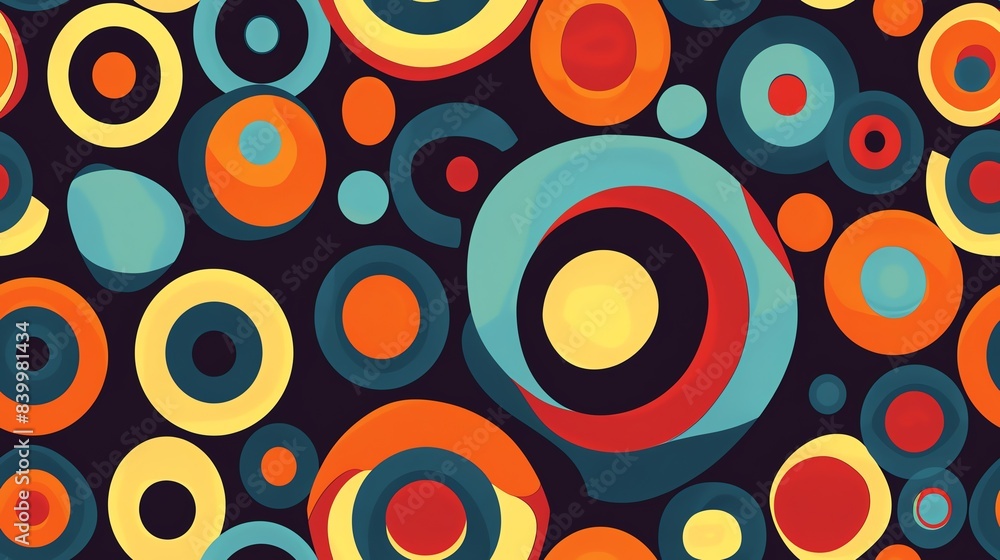 seamless pattern Abstract geometric circles seamless pattern Abstract geometric circles