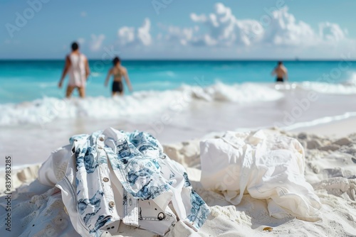 Discarded Clothes Left on the Coastline