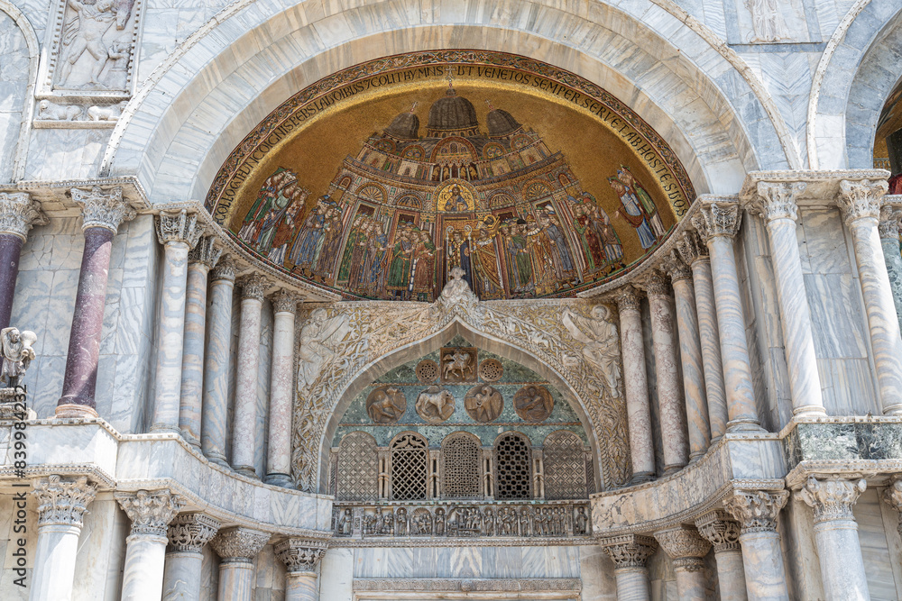 Details from exterior of San Marco basilica in Venice Details from exterior of San Marco basilica in Venice