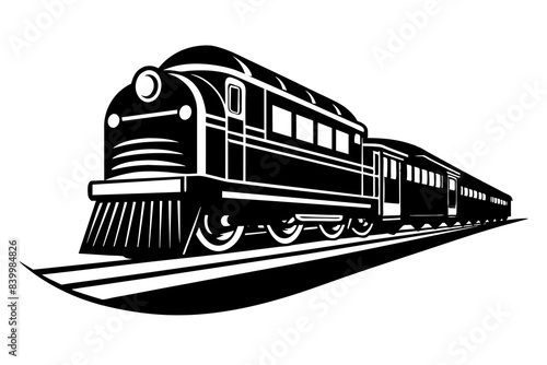 train silhouette vector illustration