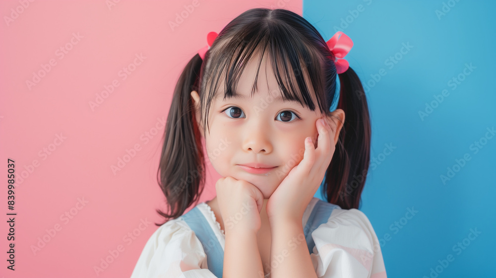 スタジオ撮影のアジア人の女の子 スタジオ撮影のアジア人の女の子