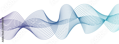 Technology Abstract wave Energy flow Frequency digital wavey lines. Business Illustration pattern of lines in transparent background. Blue blend digital wave lines and technology background.