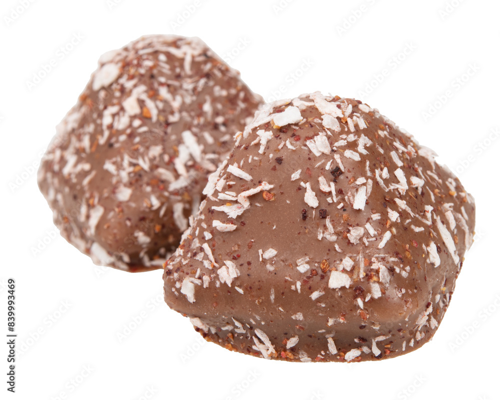 Chocolate wafer candy crispy sweets with filling isolated on the white Chocolate wafer candy crispy sweets with filling isolated on the white