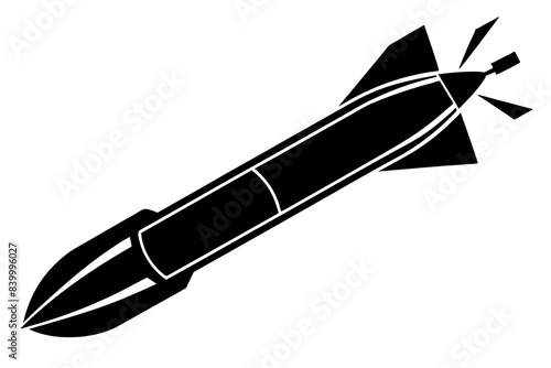 missile silhouette vector illustration