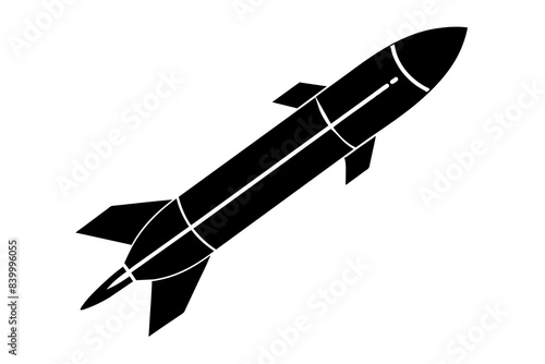 missile silhouette vector illustration