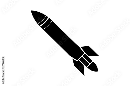 missile silhouette vector illustration