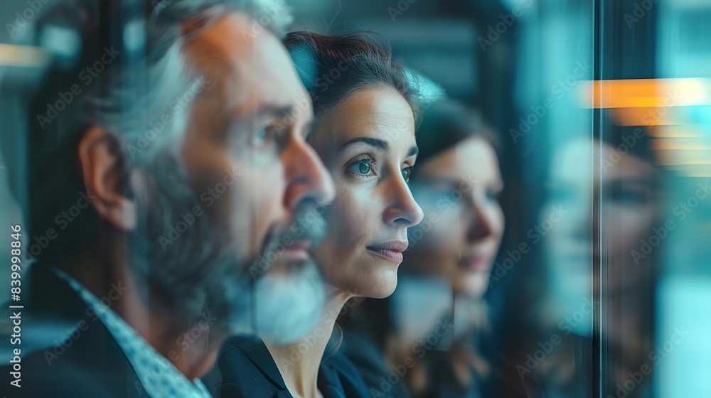 Fototapeta premium Focused Team Brainstorming in Modern Office for Business Success and Achievements