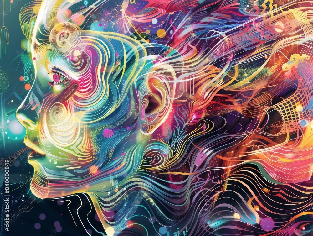 AI as an artist, creating digital art, interactive canvas, innovative and modern design, high-tech studio AI as an artist, creating digital art, interactive canvas, innovative and modern design, high-tech studio