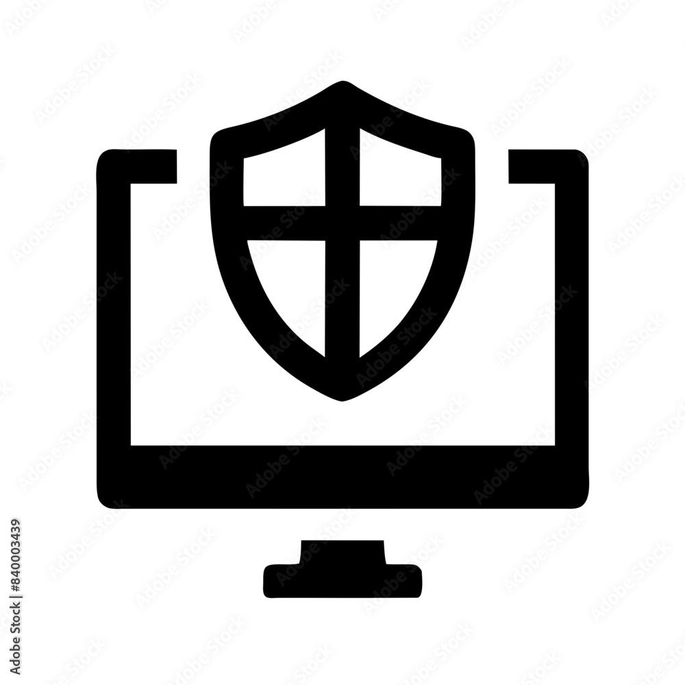 Shielded Digital: Cyber Security Icon Design