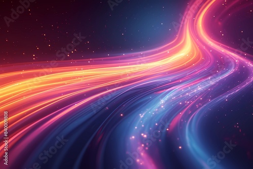 abstract background with streams of light trails, high detail