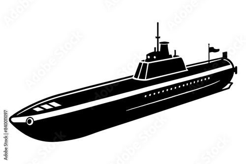 submarine silhouette vector illustration © Shiju Graphics