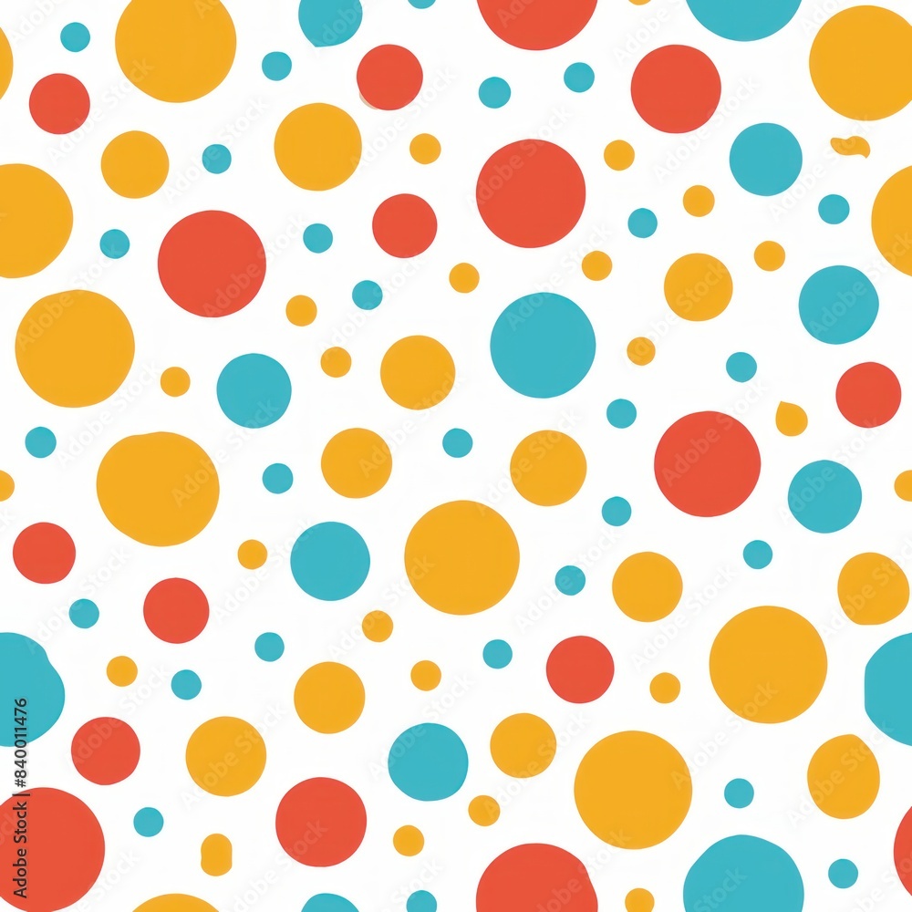 Seamless pattern of minimalist polka dots scattered across a white background, Generative AI Seamless pattern of minimalist polka dots scattered across a white background, Generative AI