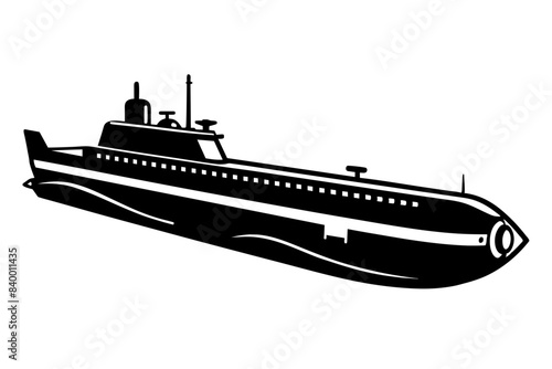 submarine silhouette vector illustration © Shiju Graphics