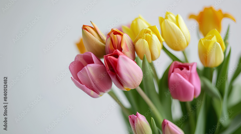 beautiful tulip Flower bouquet for wedding, isolated on white background beautiful tulip Flower bouquet for wedding, isolated on white background