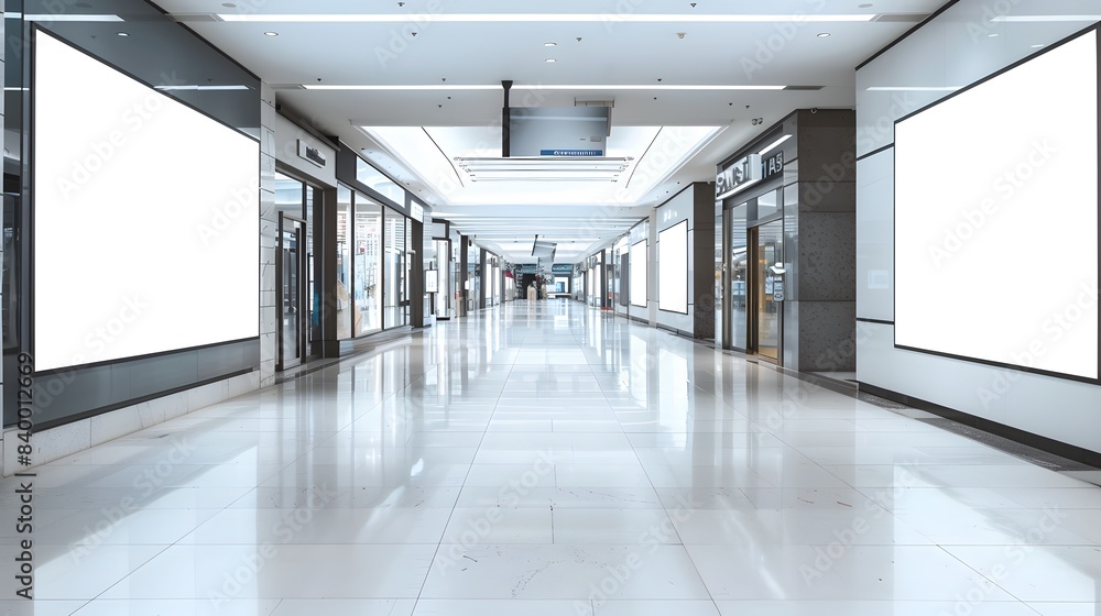 White brick open space office interior with a concrete floor. White brick open space office interior with a concrete floor.