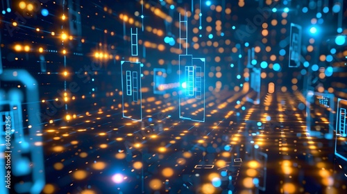 Digital backdround ideal for technological operations