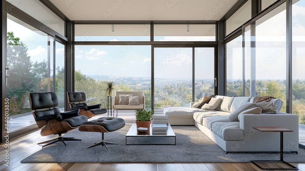 04060744 338 Modern living room with floor-to-ceiling windows and a stunning view --ar 16:9 Job ID: 220619b5-7c74-4cfa-b8f2-a51dca07c1ad 04060744 338 Modern living room with floor-to-ceiling windows and a stunning view --ar 16:9 Job ID: 220619b5-7c74-4cfa-b8f2-a51dca07c1ad