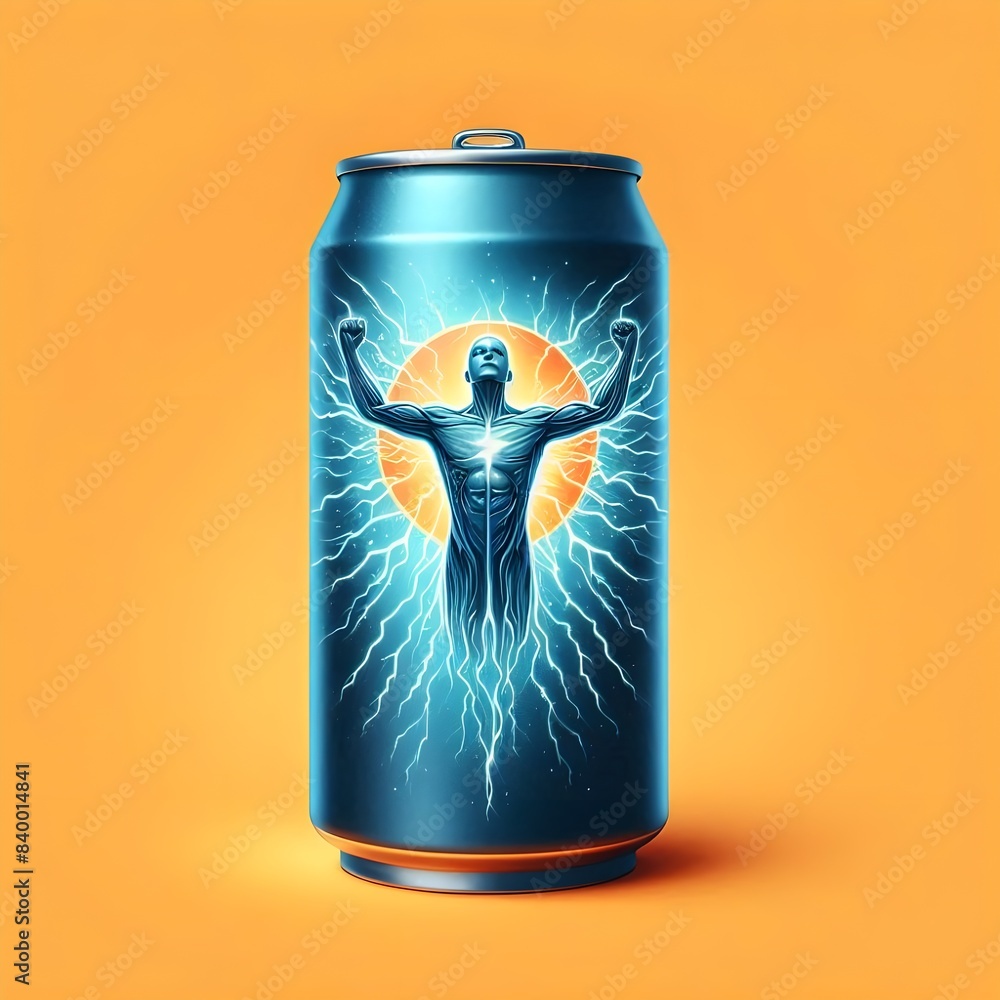 Obraz premium Energy drink beverage can with various refreshing designs, can also be used as a reference model for corporate design