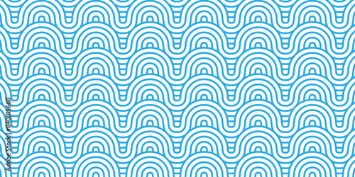 Abstract Overlapping Pattern Minimal diamond geometric waves spiral and abstract circle wave line. blue color seamless tile stripe geometric create retro square line backdrop pattern background.