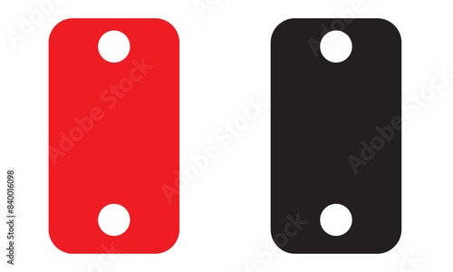 Red and black key label. vector illustration. EPS 10