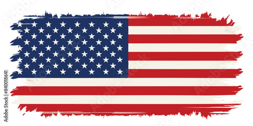 a USA flag on a transparent background