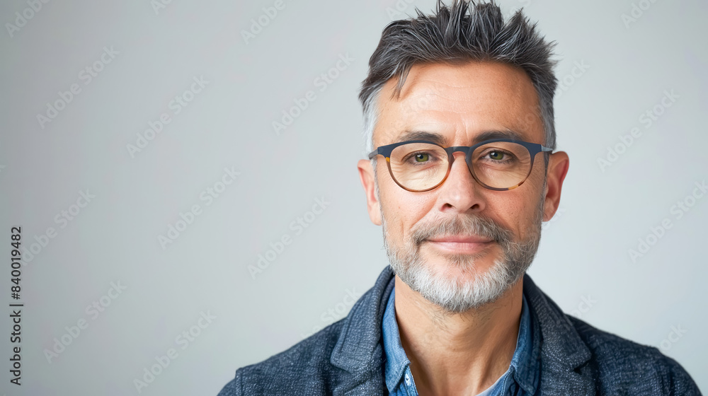 Headshot of a middle-aged man with grey hair and a goatee, wearing glasses and a blue jacket Headshot of a middle-aged man with grey hair and a goatee, wearing glasses and a blue jacket