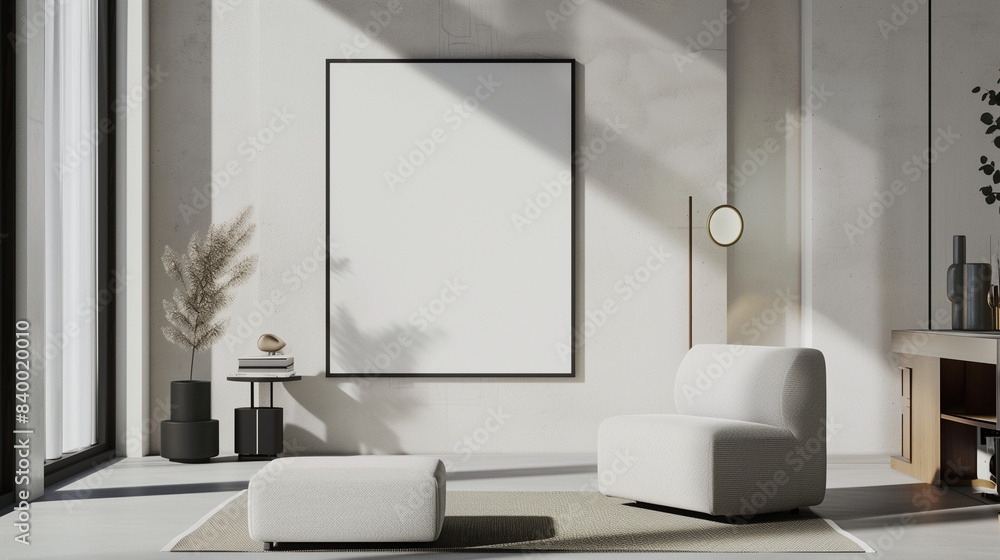 custom made wallpaper toronto digitalShowcase a blank ISO A poster in a chic living room mockup, enhancing the elegant interior with its clean and sophisticated design.


