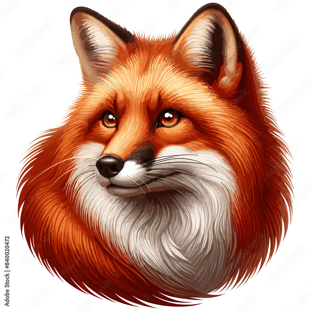 Fototapeta premium red fox isolated on white background