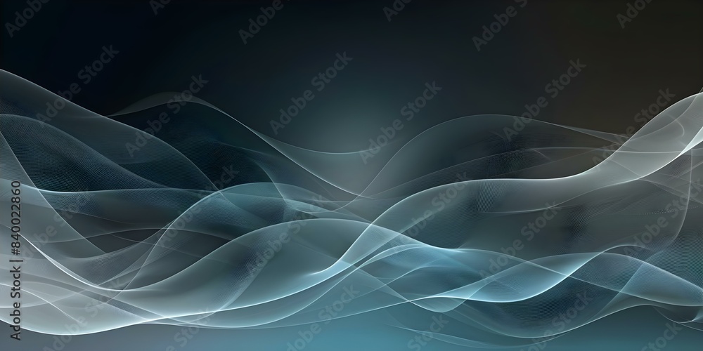 Fototapeta premium Abstract blackblue gradient background with geometric shapes waves and grunge texture. Concept Abstract Art, Black-Blue Gradient, Geometric Shapes, Waves, Grunge Texture