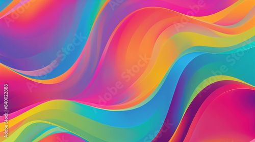 Rainbow hues create a dynamic gradient, providing a text-friendly background.




