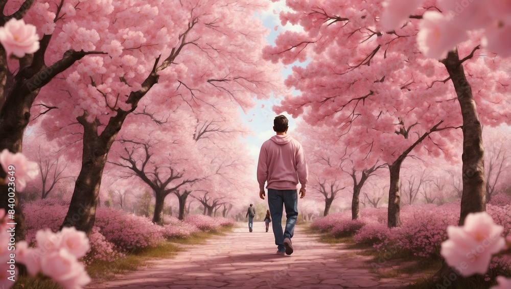 Man enjoying Nature view