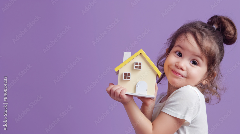 Amidst a kaleidoscope of hues, a child's smile brightens as they grasp a small house, highlighting the comfort found in home.
Amidst a kaleidoscope of hues, a child's smile brightens as they grasp a small house, highlighting the comfort found in home.