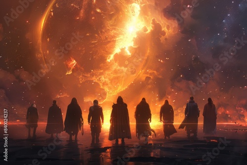 Explosion behind Avengers