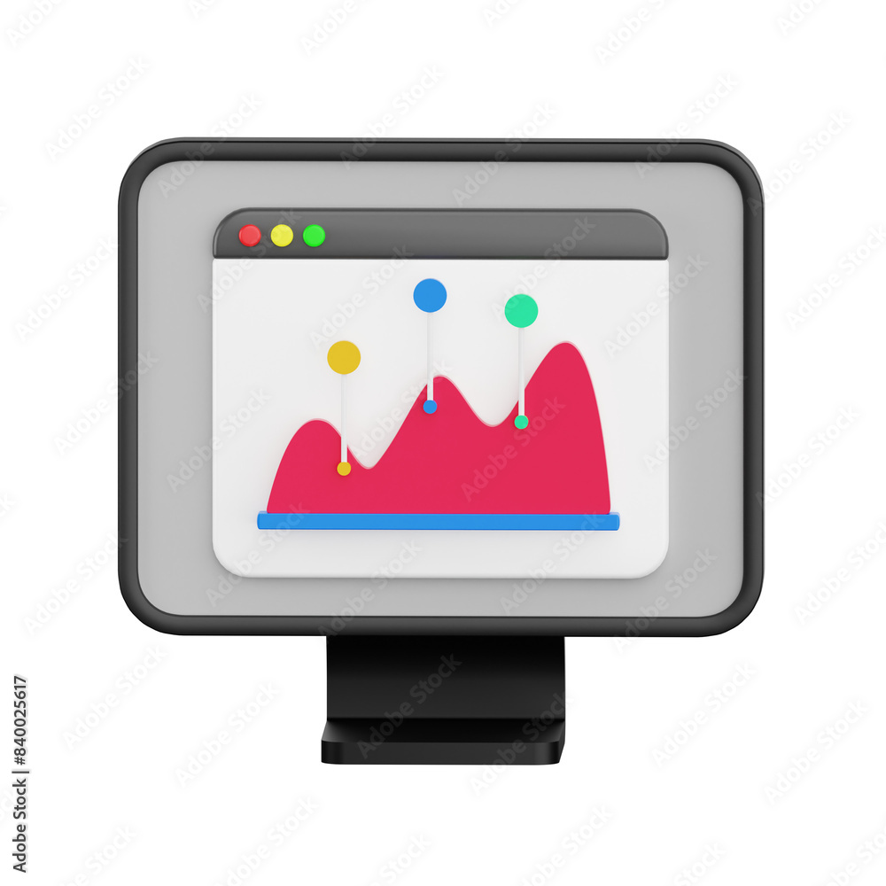 market analysis chart 3D icon market analysis chart 3D icon