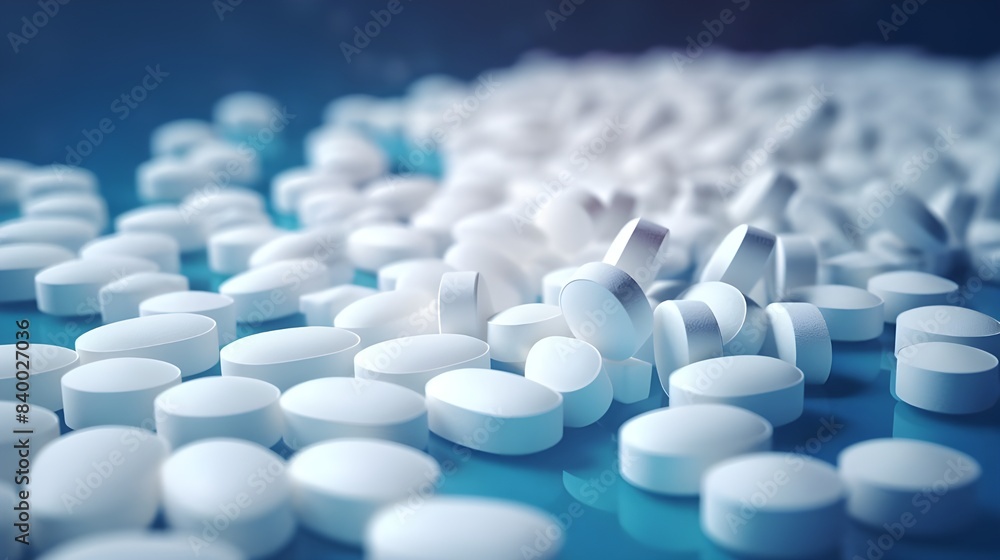 close up of white pills close up of white pills
