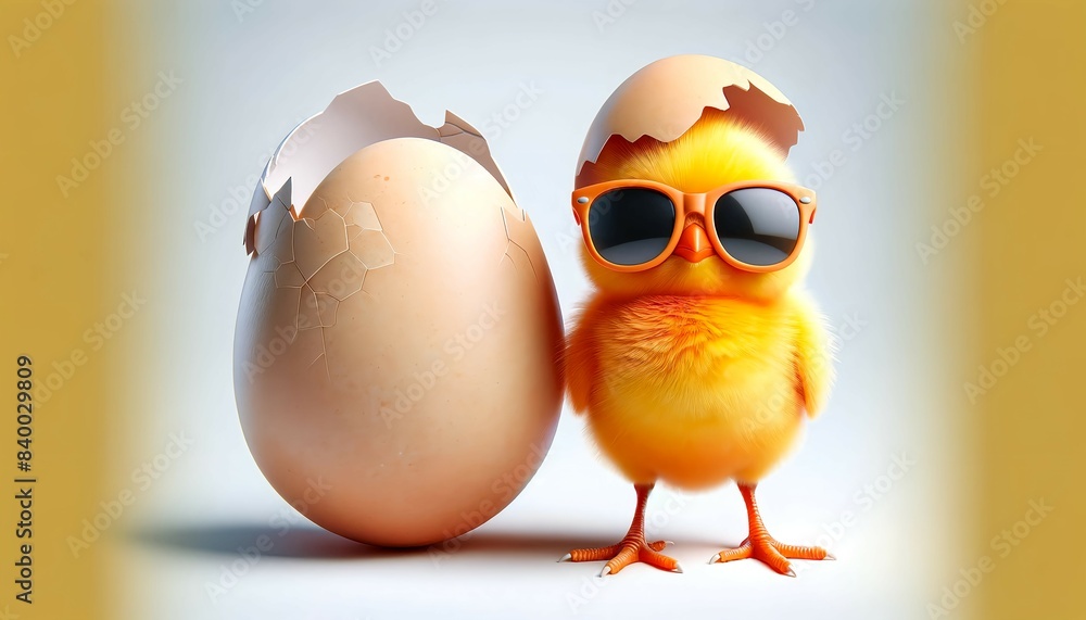 Chick with rocking sunglasses. Easter. Chick with rocking sunglasses. Easter.