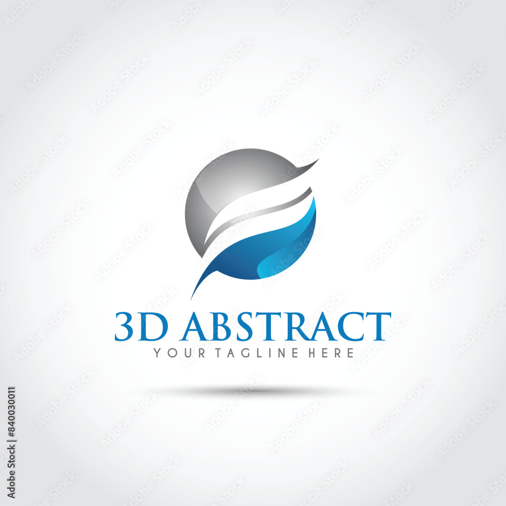 3d Abstract Logo Template. Vector Illustrator 3d Abstract Logo Template. Vector Illustrator