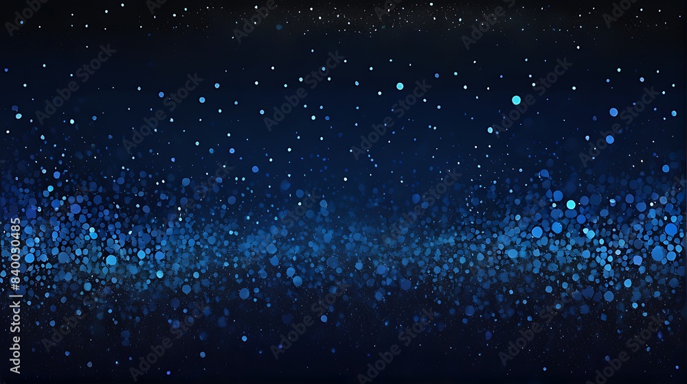 Obraz premium Modern Art Geometry with Dark Blue and Black Gradient Background and Sparkly Dots in Vibrant Colors