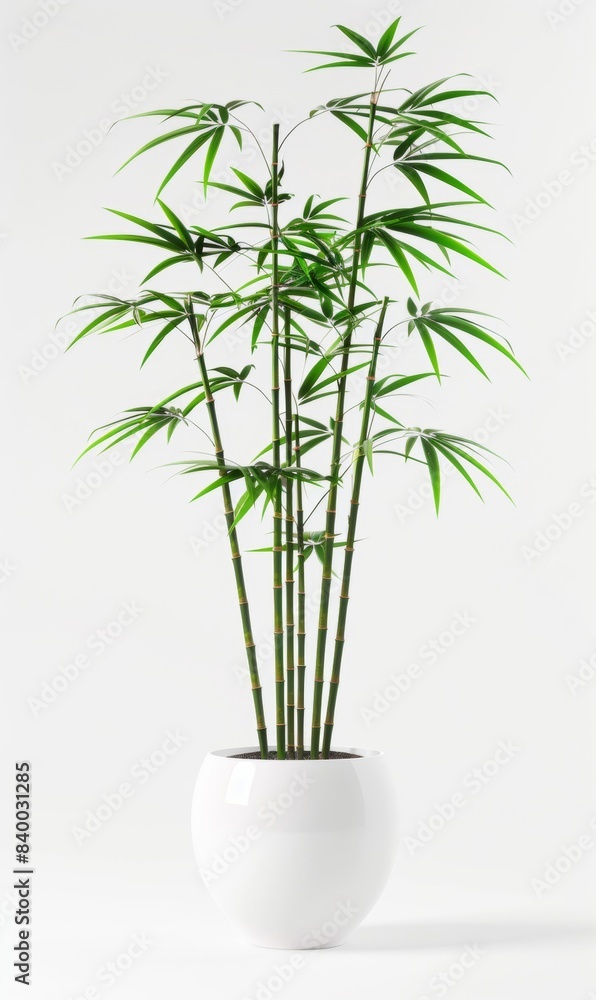 Bamboo in a white ceramic pot Bamboo in a white ceramic pot