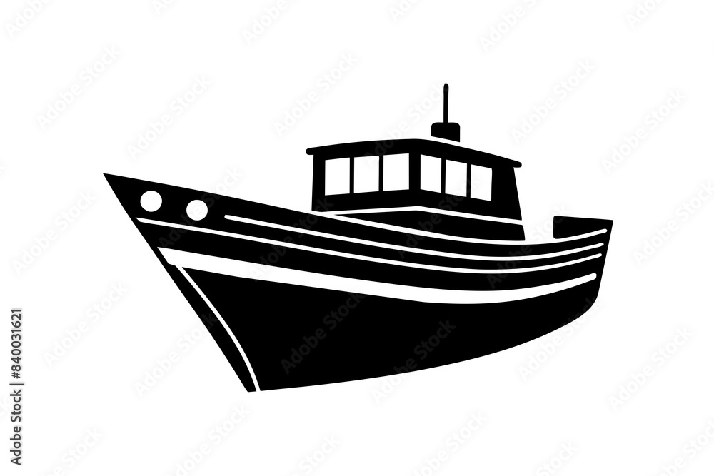 boat silhouette vector illustration boat silhouette vector illustration