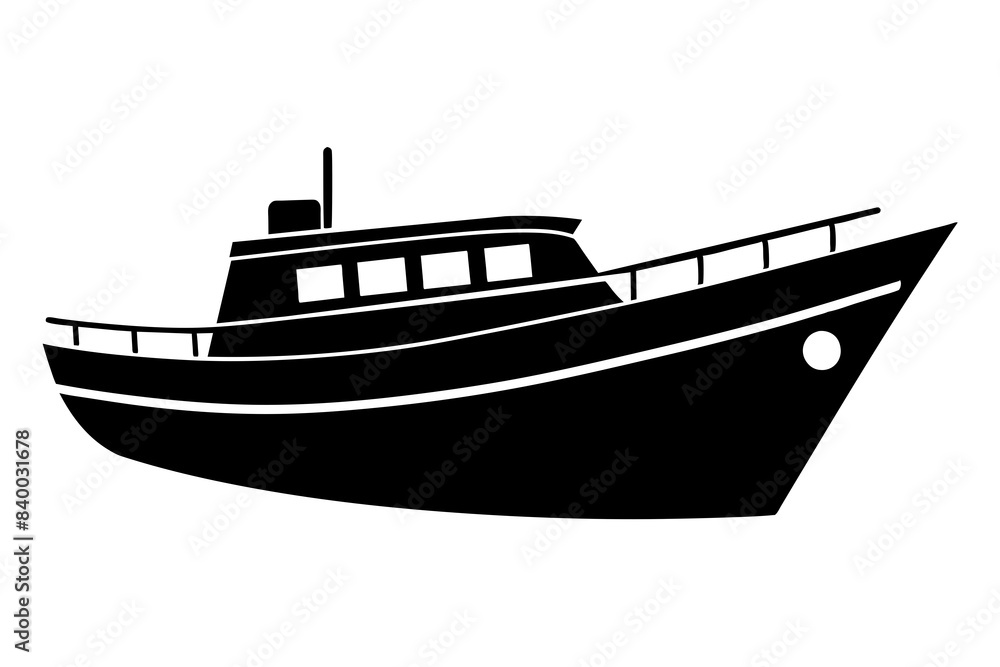 boat silhouette vector illustration boat silhouette vector illustration