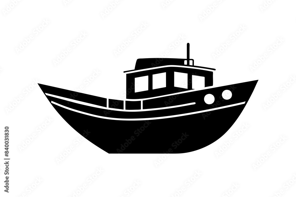 boat silhouette vector illustration boat silhouette vector illustration