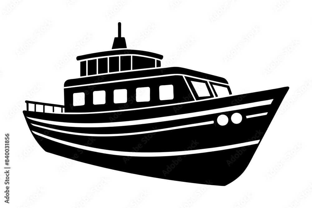 boat silhouette vector illustration boat silhouette vector illustration