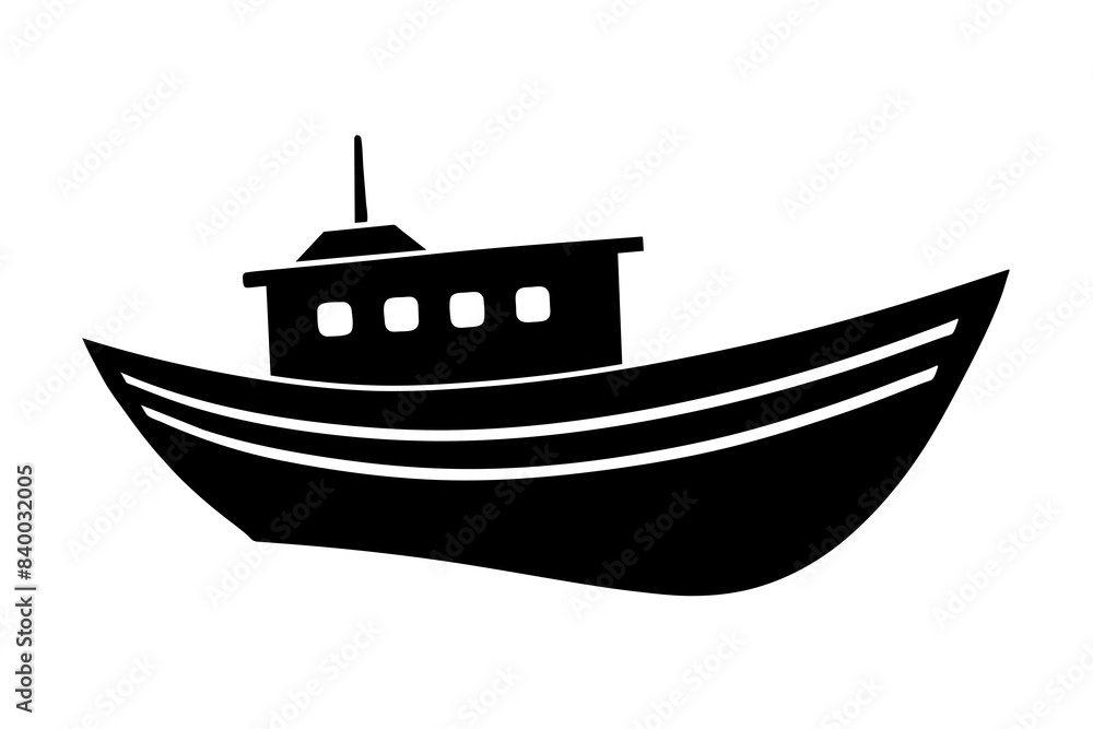 boat silhouette vector illustration boat silhouette vector illustration