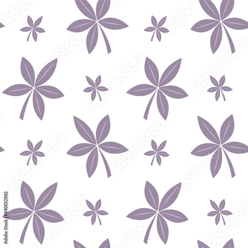 Summer mood. Tropical leaves seamless background pattern. Trendy summer pattern for wrapping paper, wallpaper, stickers, notebook cover. Flat style © Mirikiteki