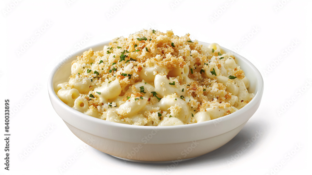 Delicious creamy macaroni and cheese with golden breadcrumbs topping Delicious creamy macaroni and cheese with golden breadcrumbs topping