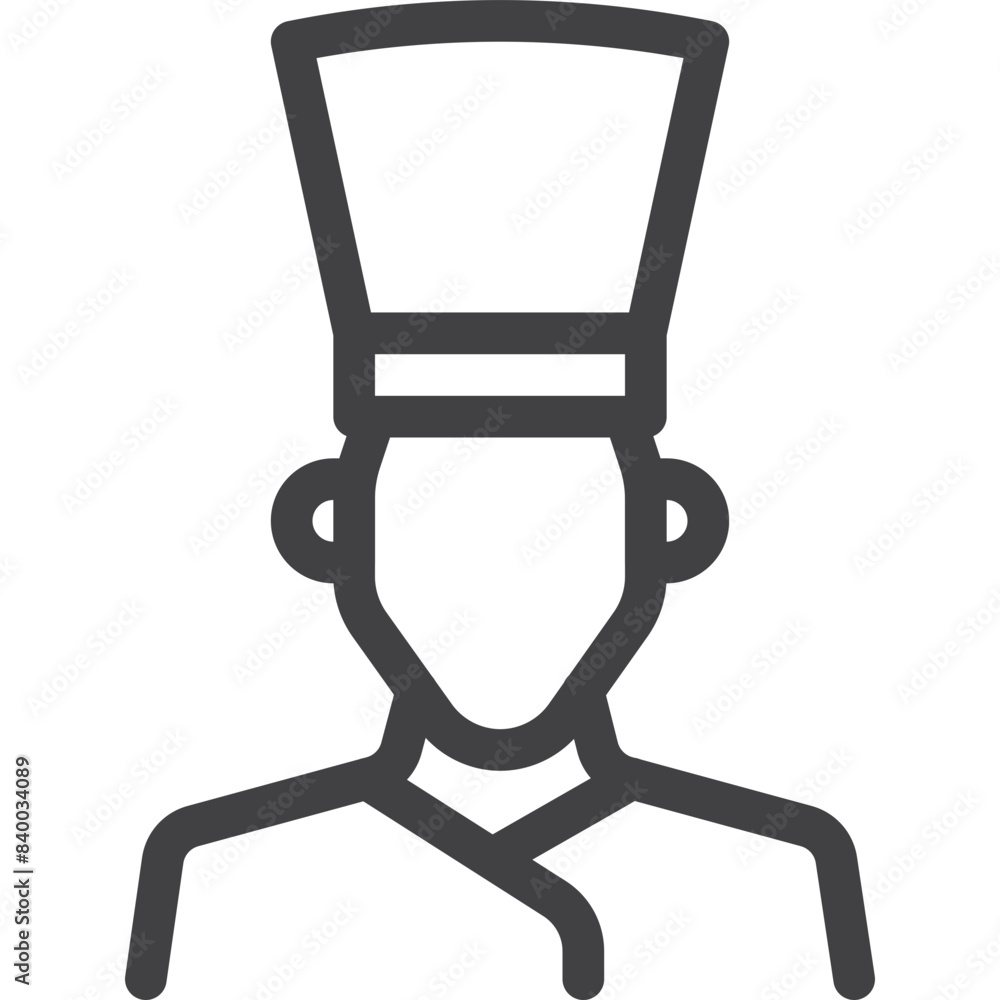 Donut chef outline icon on transparency background Donut chef outline icon on transparency background