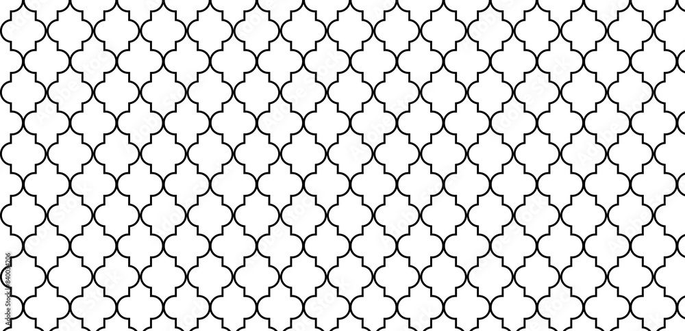 Fototapeta premium Decorative arabia black color seamless pattern png